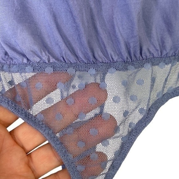 Free People Intimately Call Me Later Body Suit Flutter Short Sleeve Wrap Tie - Picture 6 of 16